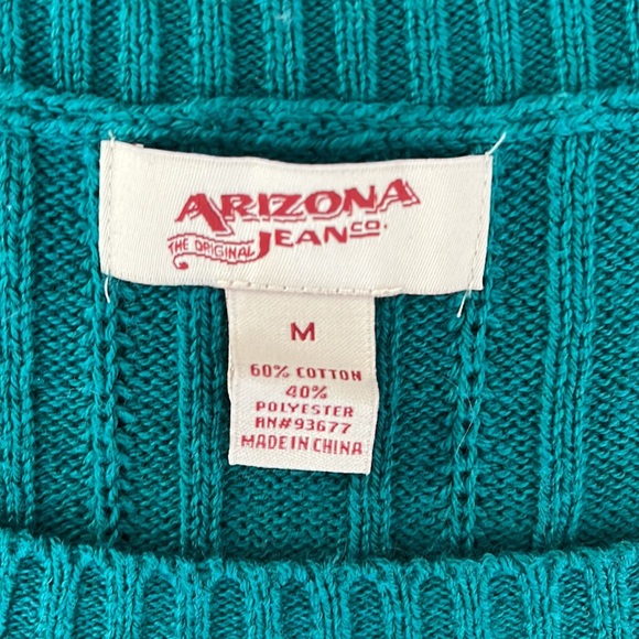 EUC Arizona size M teal sweater - Picture 5 of 7